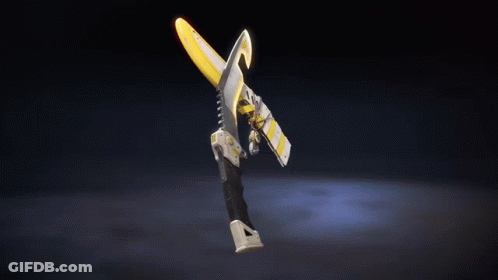 Person Holding Knife With Lightning Bolt GIF
