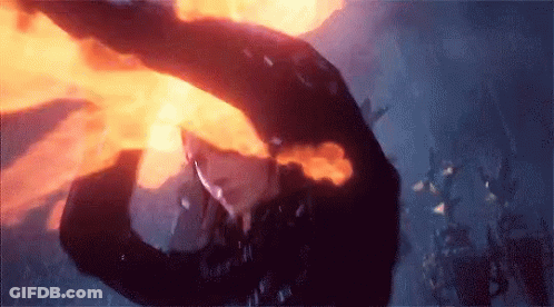 Person Holding Large Fireball GIF