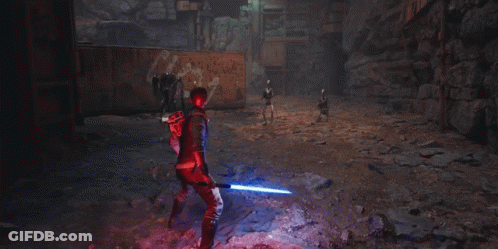 Person Holding Light Saber GIF