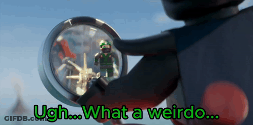 Person Holding Magnifying Glass Ugh What A Weirdo GIF
