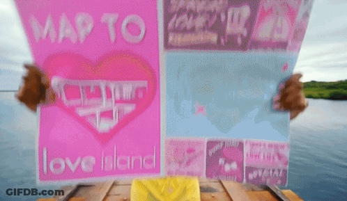 Person Holding Map To Love Island GIF