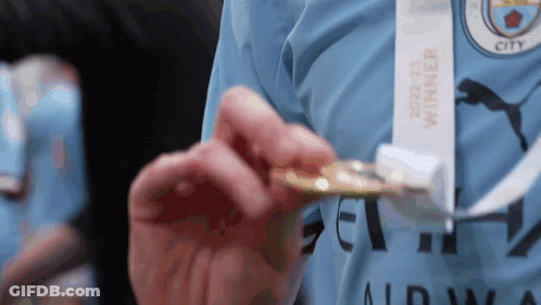 Person Holding Medal Saying Winner GIF