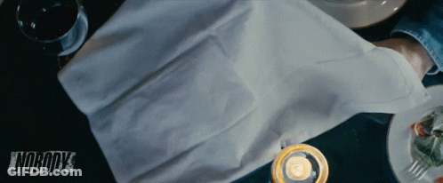 Person Holding Napkin Saying Nobody GIF