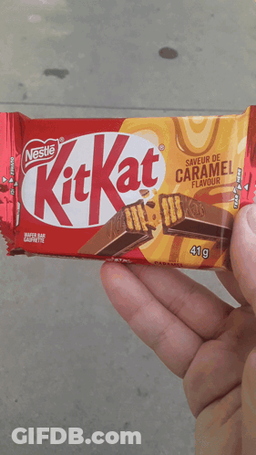 Person Holding Nestle KitKat Bar GIF