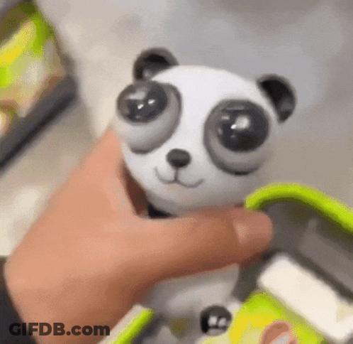 Person Holding Panda Toy GIF