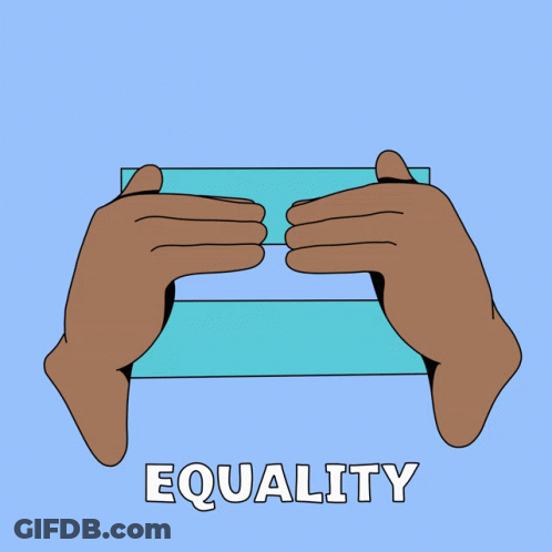 Person Holding Paper Saying Equality GIF