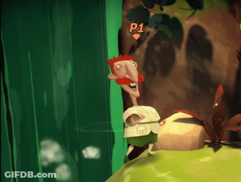 Person Holding Paper With Cartoon Character GIF