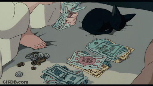 Person Holding Pen Over $100,000 GIF