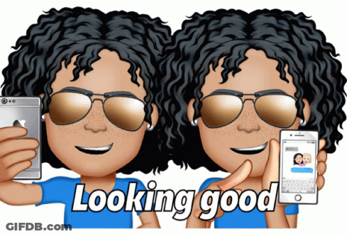 Person Holding Phone Looking Good GIF