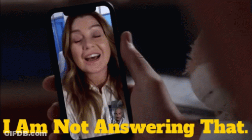 Person Holding Phone Saying I Am Not Answering That GIF