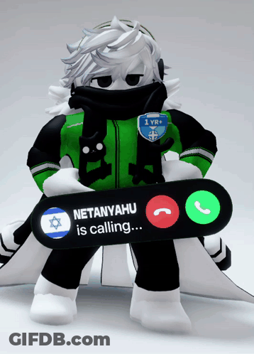 Person Holding Phone Saying Netanyahu Is Calling GIF
