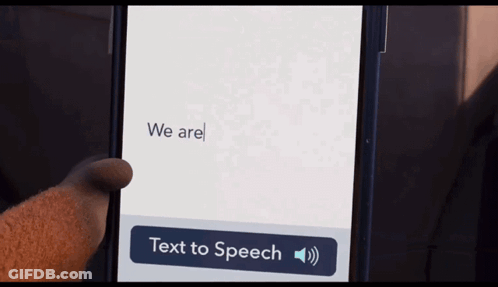 Person Holding Phone Saying We Are GIF