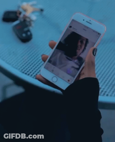 Person Holding Phone With Man Picture GIF