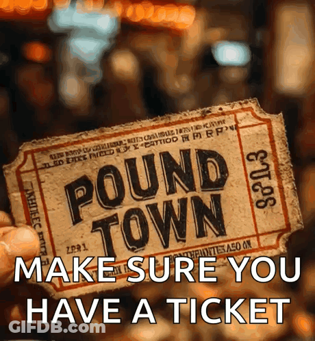 Person Holding Pound Town Ticket GIF