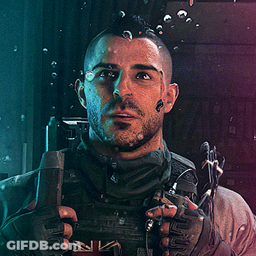 Person Holding Purple Sniper Rifle In Forest GIF