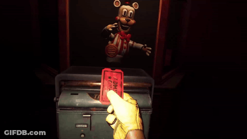 Person Holding Red Ticket Saying Admit One GIF