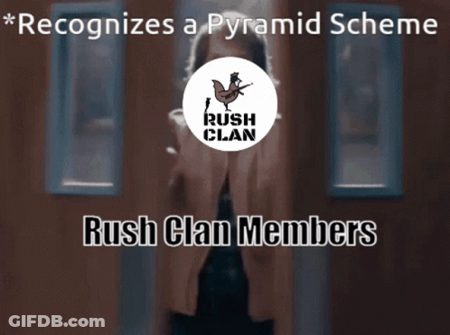 Person Holding Rush Clan Sign GIF