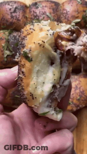 Person Holding Sandwich GIF