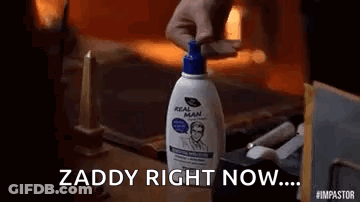 Person Holding Shaving Cream Bottle GIF