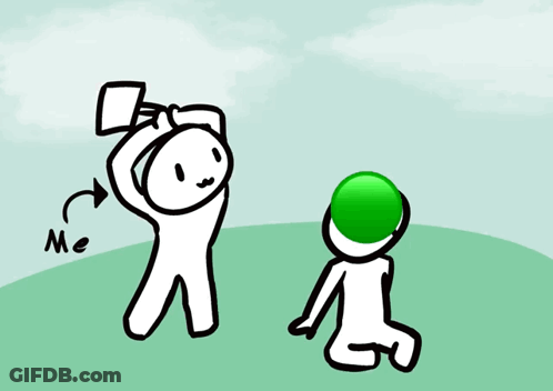 Person Holding Shovel Saying Me GIF