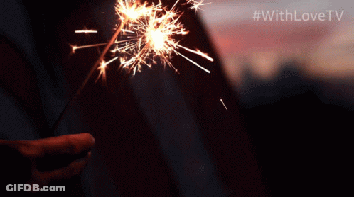 Person Holding Sparkler July 4 GIF