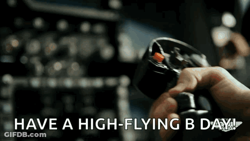 Person Holding Steering Wheel Have A High-Flying B Day GIF