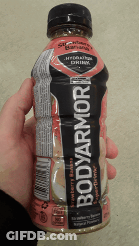 Person Holding Strawberry Banana Body Armor GIF