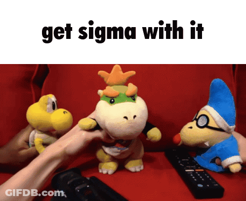 Person Holding Stuffed Animal Saying Get Sigma With It GIF
