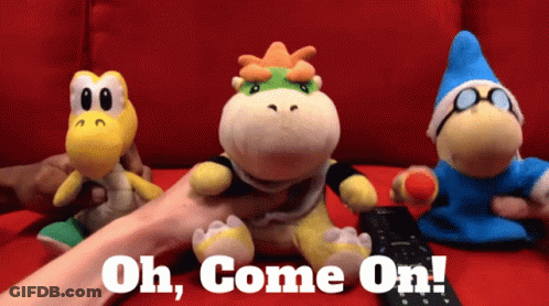 Person Holding Stuffed Animal With Oh Come On GIF