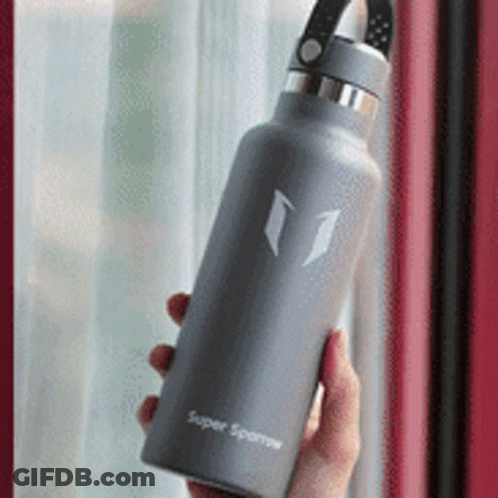 Person Holding Super Sparrow Water Bottle GIF