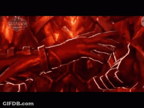 Person Holding Sword In Video Game Red Background GIF
