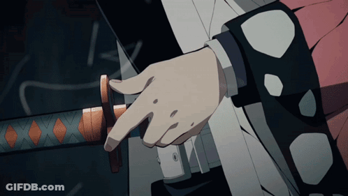 Person Holding Sword Pointing Finger GIF