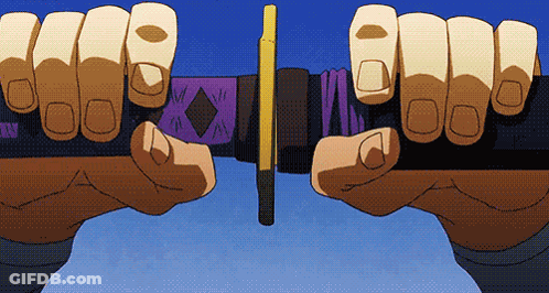 Person Holding Sword GIF