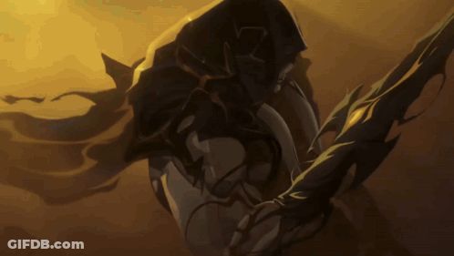 Person Holding Sword With Hood GIF