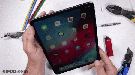 Person Holding Tablet Saying Date Is 13 GIF