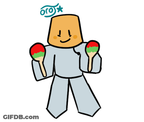 Person Holding Two Maracas With Oro GIF