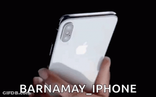 Person Holding White IPhone Barnamay IPhone GIF