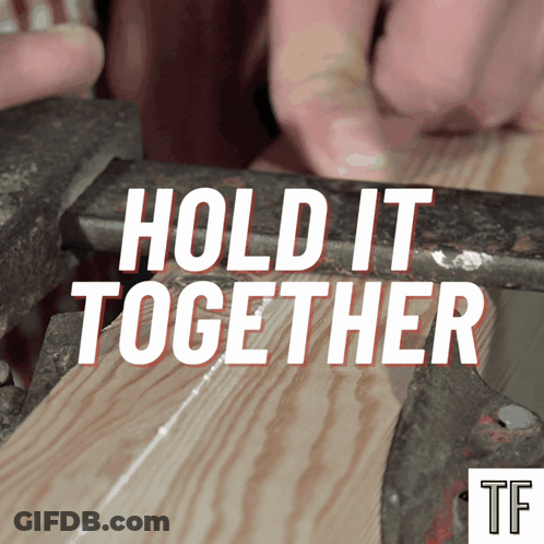 Person Holding Wood In Vise GIF