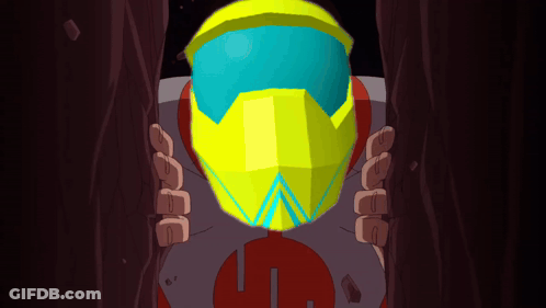 Person Holding Yellow Helmet With Blue Goggles GIF
