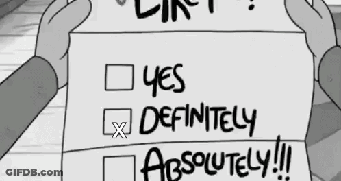 Person Holding Yes Definitely Paper GIF