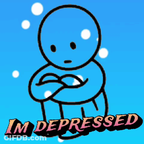 Person Hugging Themselves I'm Depressed GIF
