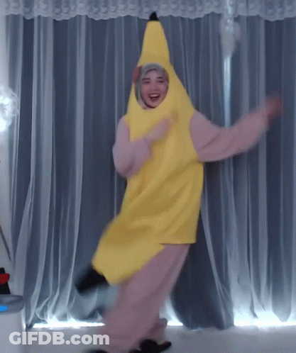 Person In Banana Costume Dancing GIF