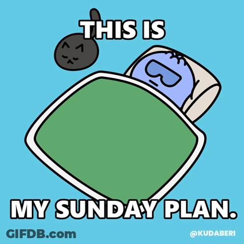 Person In Bed Saying This Is My Sunday Plan GIF