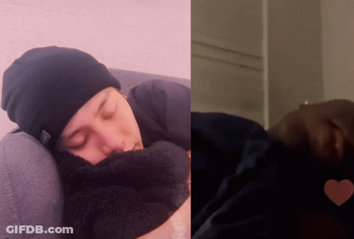 Person In Black Beanie Sleeping GIF