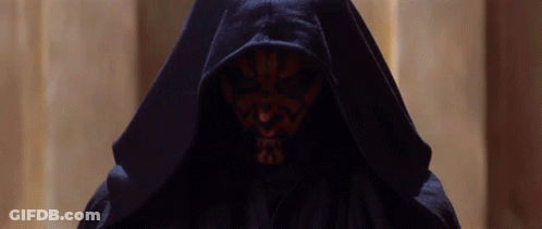 Person In Black Hooded Robe With Red Face GIF