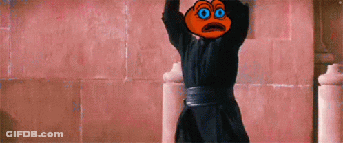 Person In Black Robe With Red Face GIF