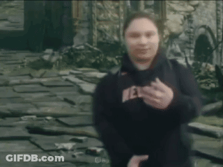 Person In Black Sweatshirt With Letter R Blurry GIF