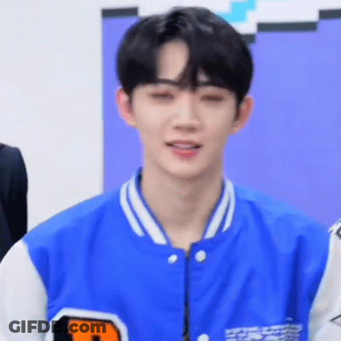 Person In Blue And White Baseball Jacket GIF