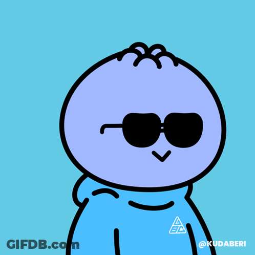 Person In Blue Hoodie And Sunglasses GIF