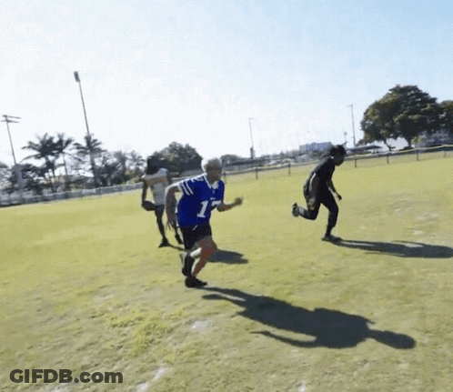 Person In Blue Jersey Number 1 Running On Field GIF